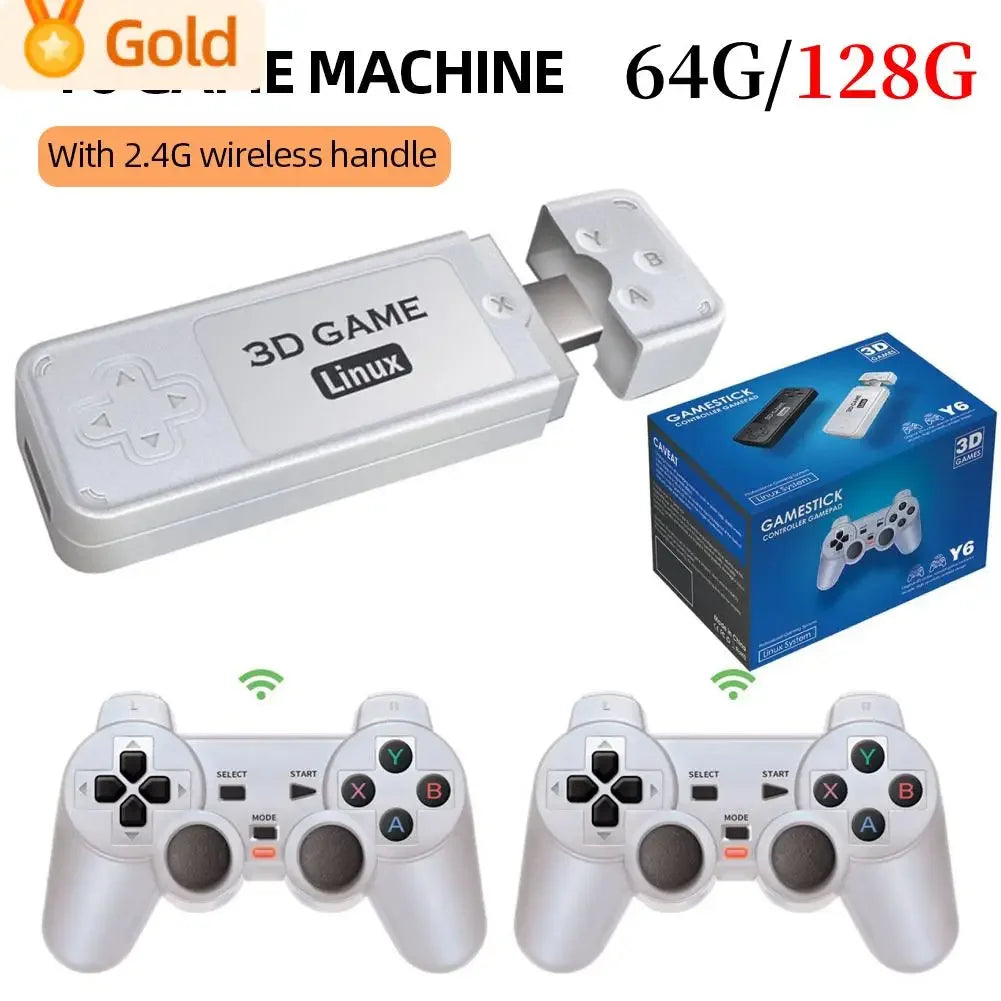 Y6/M8 Retro Game Console 4K HDMI-Compatible Output Low Latency GD10 TV Game Stick Dual Handle Portable Home Game Console for GBA