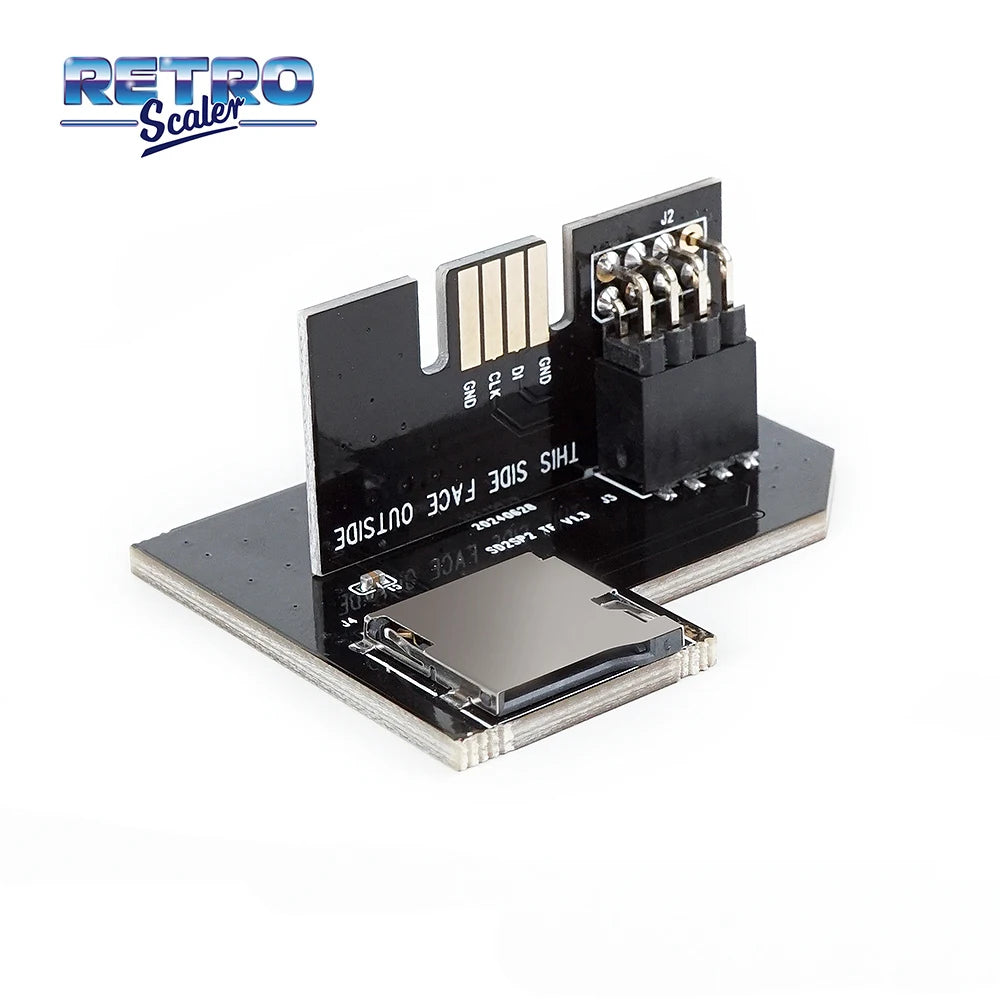 RetroScaler V1.3 NGC SD2SP2 POR MicroSD Card Reader Adapter For Gamecube NTSC Serial Port 2- Gold HQ ENIG Surface