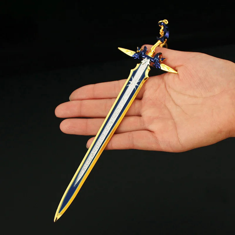 Final Fantasy Weapon Model - 22cm (8.66 Inches) Zinc Alloy, Rustproof, Dull Blade - Perfect for Game Fans, Collectors, and Gifts