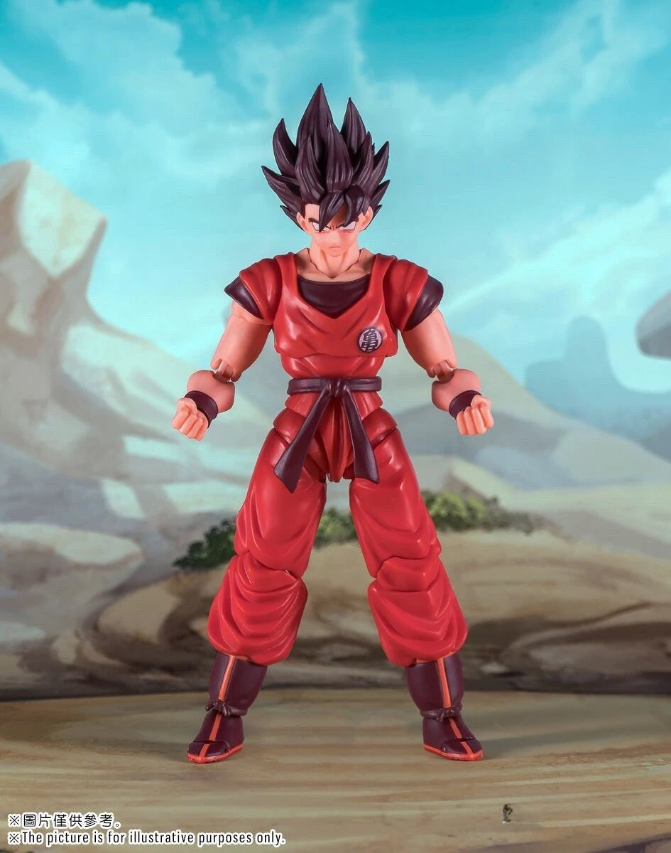 Demoniacal Fit Dragon Ball Z SHF Son Goku Kaio Ken Scarlet Martial Artist 16000 Power Level Action Figure Collectible Model Gift