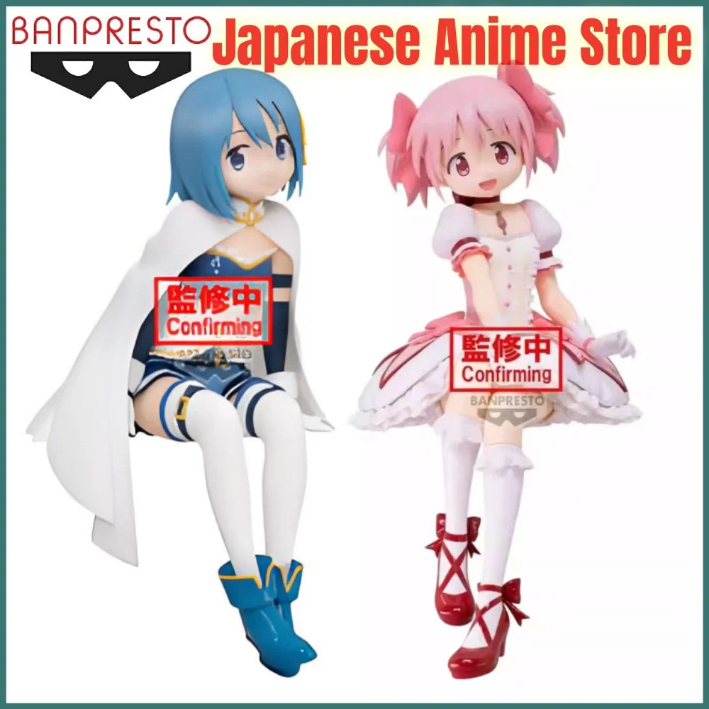 Original Banpresto Puella Magi Madoka Magica Anime Kaname Madoka & Miki Sayaka Anime Figure Action Figurine Model Figuarts