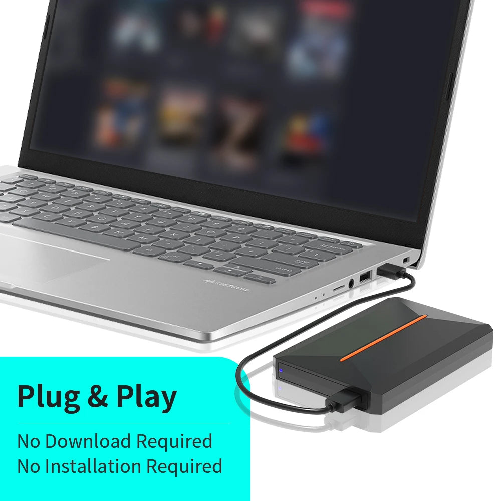 Launchbox 500GB External Game Hard Drive Retro Game Console for PS4/PS3/PS2/PS1/Wii/Wiiu/N64 with 3700+ Games for WIN PC/Laptop