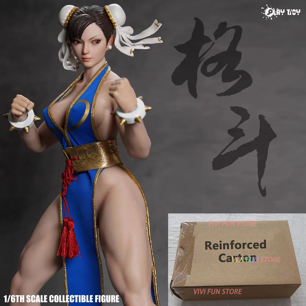 In Stock Originate PLAY TOY Chun-Li Movable Model Toys Collection 1/6 Steel bone silica gel body SF Chun Li PLAYTOY P023
