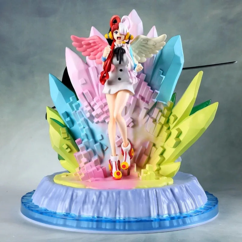 Bandai Original Box One Piece Super Fierce Battle Figuarts Zero Rothaarige Sängerin Shanks Uta Desktop Ornamente Sammlung Geschenke