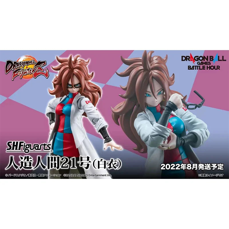 100% Original Bandai S.H.Figuarts SHF Dragon Ball Fighters Android 21 In Stock Anime Action Collection Figures Model Toys