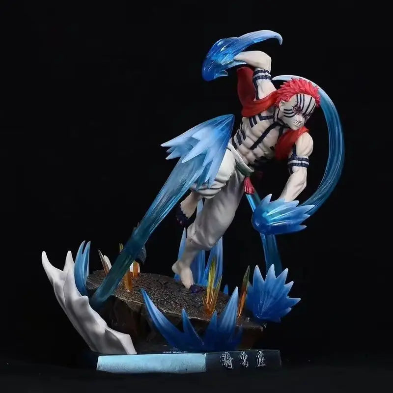 Hot 26cm Demon Slayer Kimetsu No Yaiba Akaza Upper Moon Three Battle Pose  Anime Figure Statue Desktop Decoration Toy