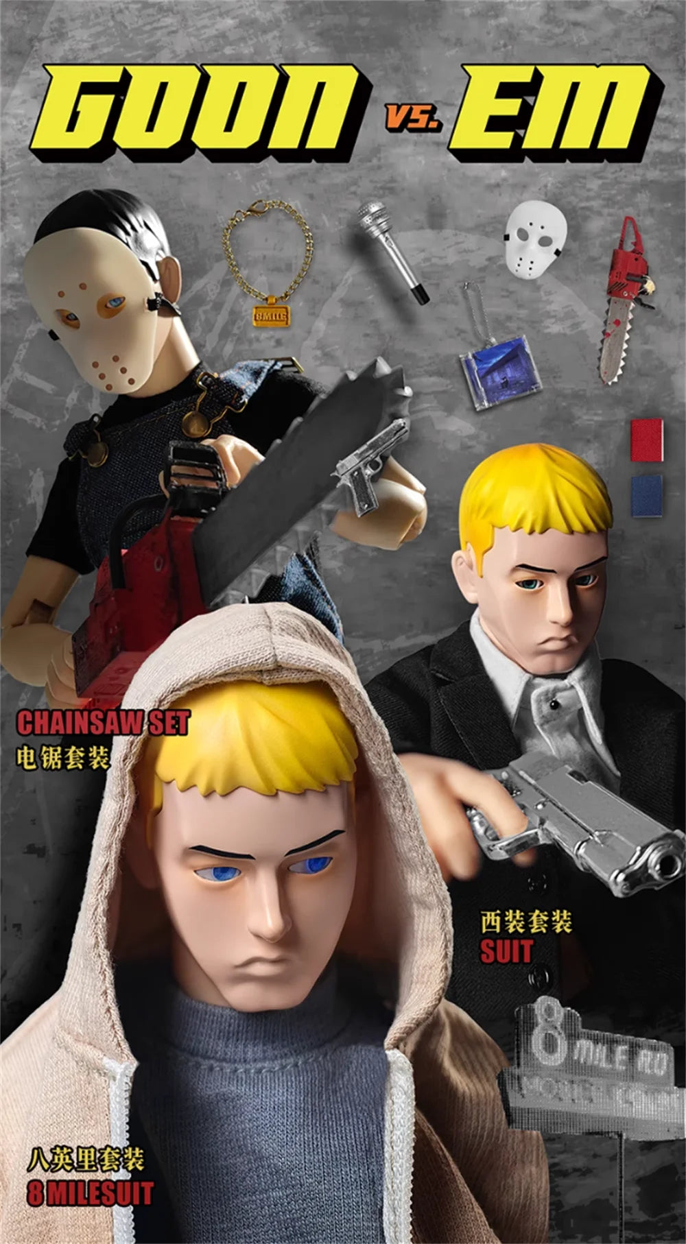 1/6th GOON Toys Model Unique Design Rapper Fashion Style EM Man Male Suit Dress Chainsaw Version Full Set Moveable Action Doll