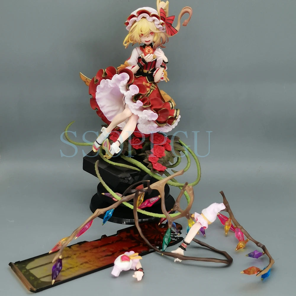 Alter Touhou Project Figur Flandre Scarlet Remilia Scarlet Anime Mädchen PVC Actionfigur Spielzeug Statue Sammlerstück für Erwachsene Modell Puppe