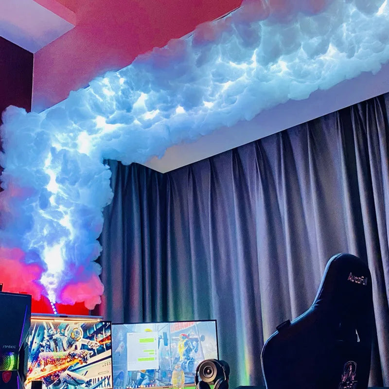 DIY Thunder Cloud Light Strip with APP & Remote control, LED Cotton Cloud Ceiling Lightfor Bedroom Gaming Room Decor