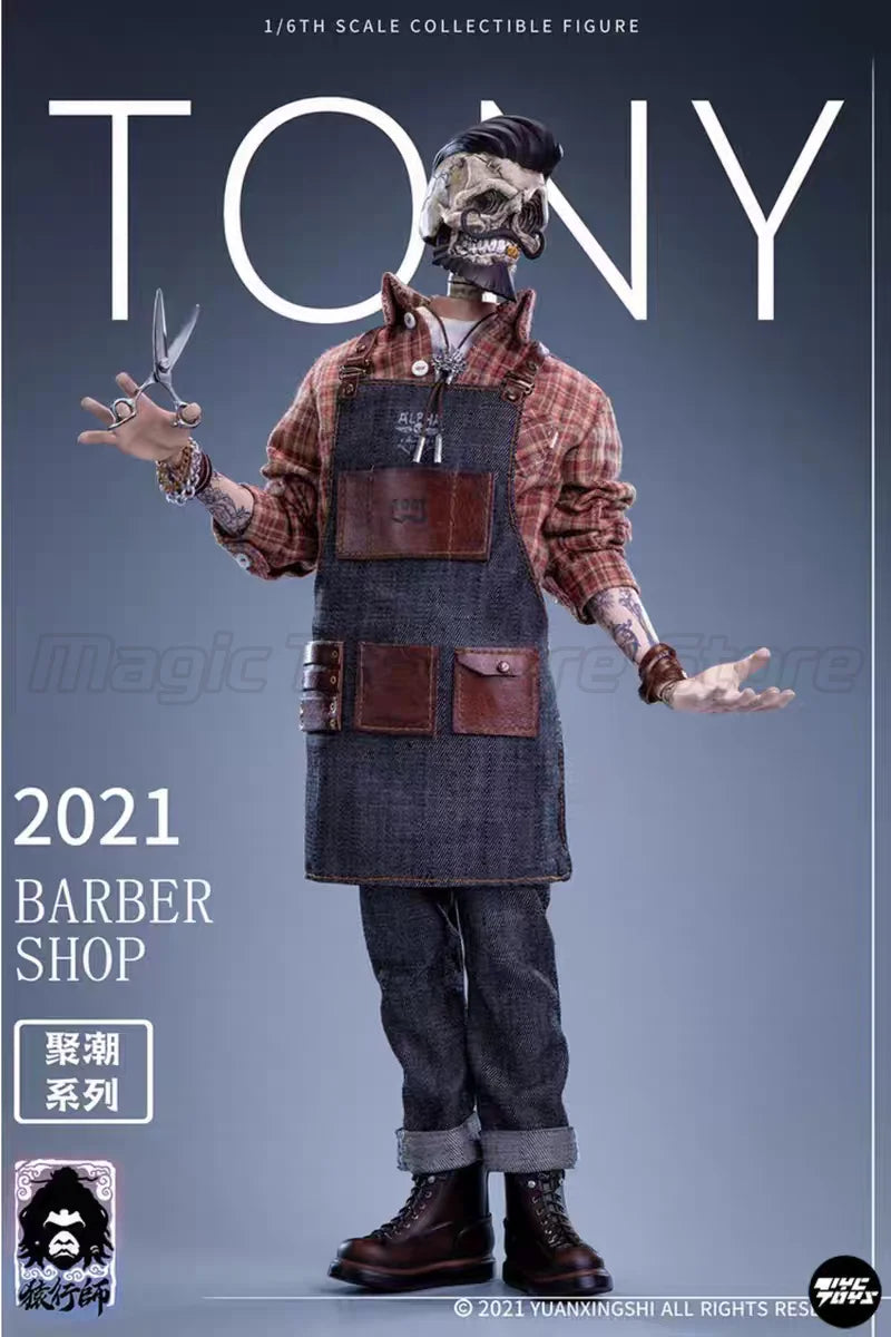【MT】Original YUANXINGSHl JC-001 Gathering Trend Series First Round Oil Head Barber Tony 1/6 Action Figure Toy Model