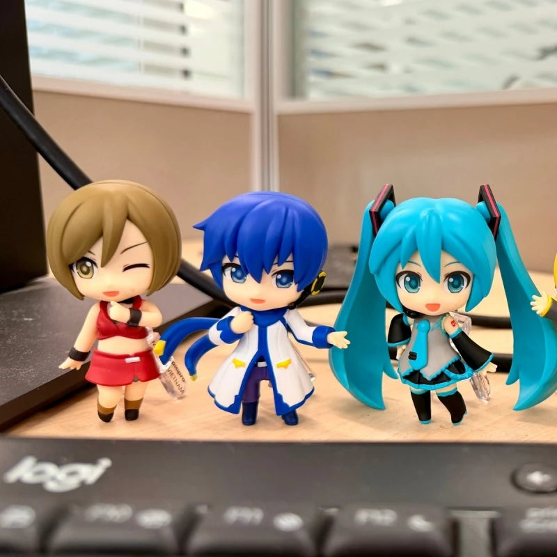 Original Spot GSC Nendoroid Hatsune Miku Kaito Megurine Luka Kagamine Rin Len Meiko Anime Clay Figure Collectible Model Toys