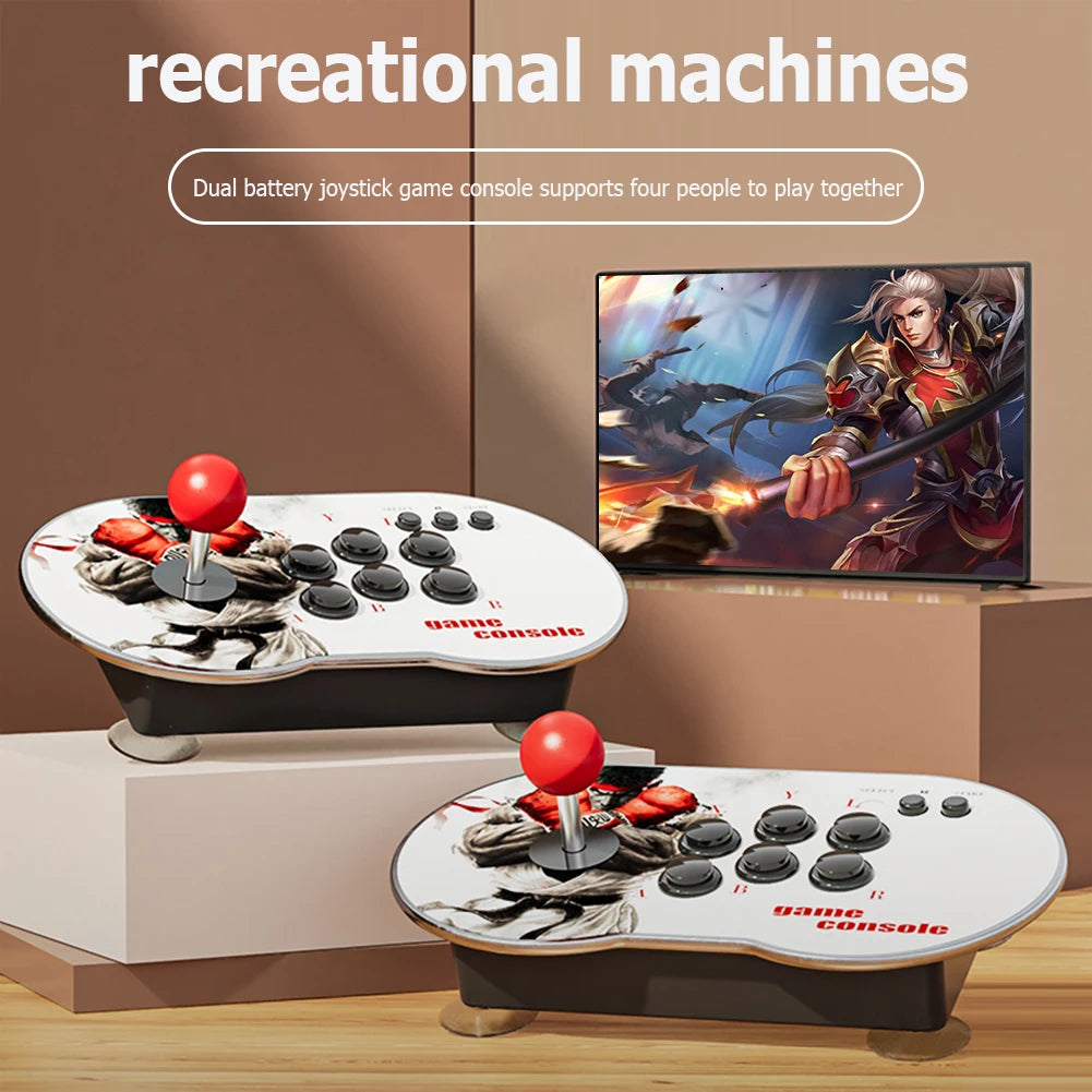 MT6 4K HD Video Arcade Spielkonsole 3D Dual Controller Joystick 10000+ Spiele