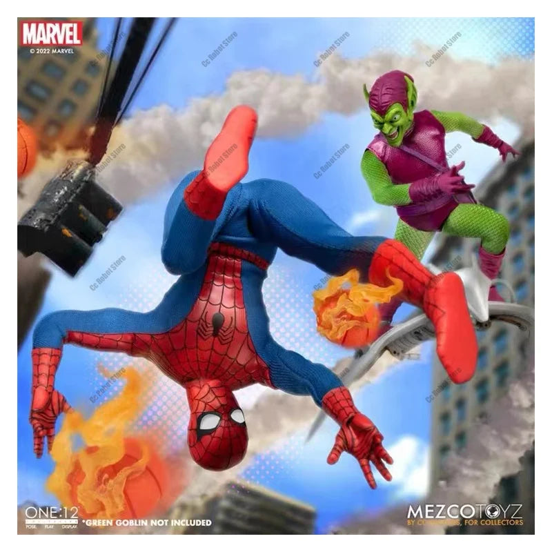 Original Hot-Selling Toy Mezco Spider-Man Action Figure, Deluxe Edition, One:12, 6-Inch, in Stock Gift Collectible