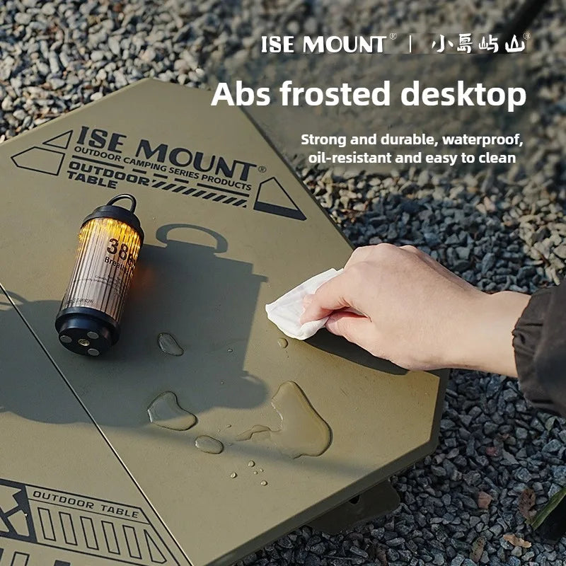 ISE MOUNT Outdoor Folding Table Camping table Portable Lifting Table Two heights of use with storage bag