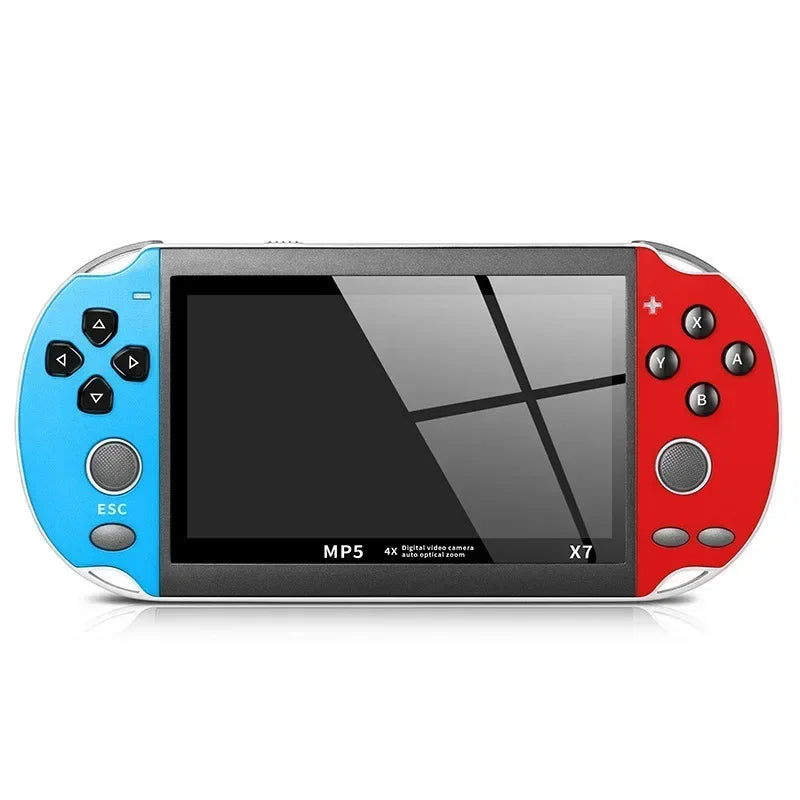 X7 Handheld Game Console 4.3 Inch HD Screen Output Built-in 10000+ Classical Games Portable Audio Video Game Player for Play