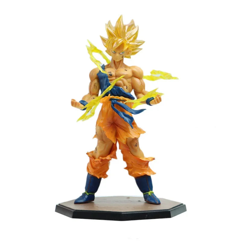 Hot anime Dragon Ball Son Wukong Super Saiyan Doll Wukong DBZ Action Doll Model Desktop Decoration Ornament Gift Collection Doll