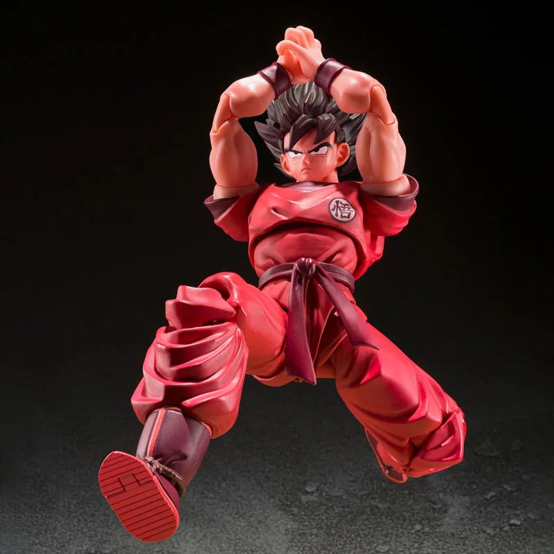 In Stock BANDAI Original Box Figuarts DRAGON BALL SON GOKU KAIO KEN 18000 POWER LEVEL Action Figure Model Toy Gift for Kids