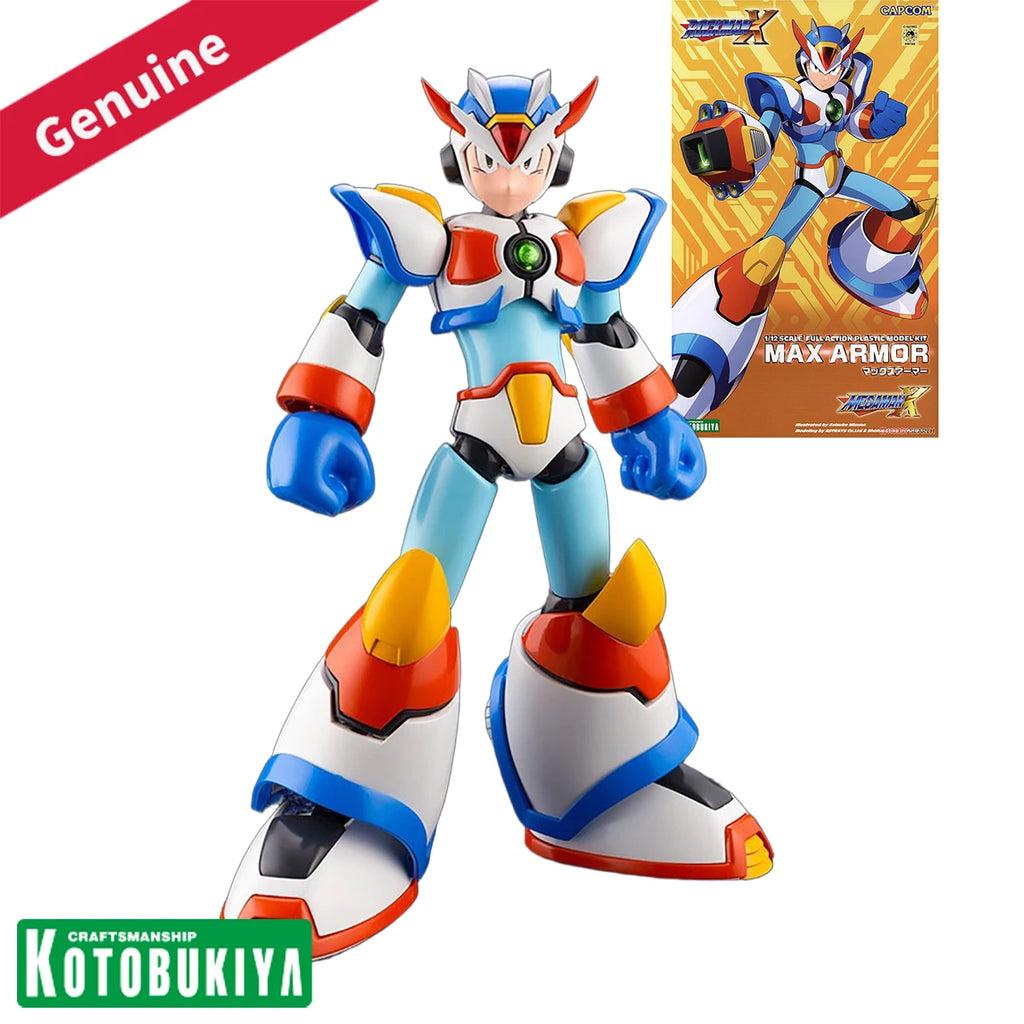 Original Genuine Kotobukiya Model Kits Rockman X3 X Max Armor Game Character Assembly Action Model Decoration Collection Gift