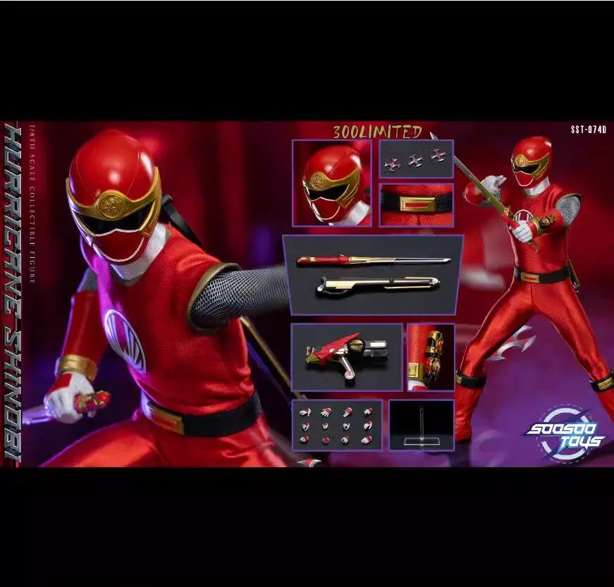 In Stock Originate Soosootoys SST074 Gaoranger/Hurricane/Ginga/Goren Red Movable  Model Toys Hyakujuu Sentai Gaoranger 1/6 SCALE