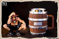 Collection Gift One Piece Barrel Cup Figure Luffy Ace Sabo Wine Cheers Series Gold Silver Ornament Doll Pvc Collection Gift