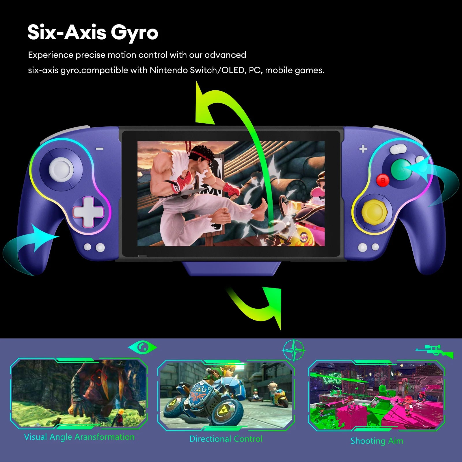QRD Stellar V3 New  Game Controller For Switch/OLED/PC  Type-C Port Hall Effect Stretching Handle Joystick Streaming Gamepads