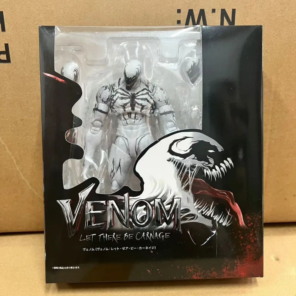 In stock Ko SHF Anti Venom Anime Action Figure White Symbiote Amazing Spider Man Articulated Serum Venom Figurine Model Toy Gift
