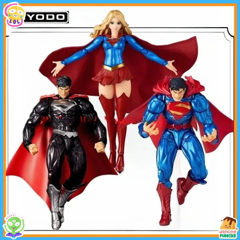 Spot Salein stock KAIYODO Original MODEL KIT AMAZING YAMAGUCHI SUPERWOMEN BLACK SUPERMAN Anime Action  Model Collection Toy for