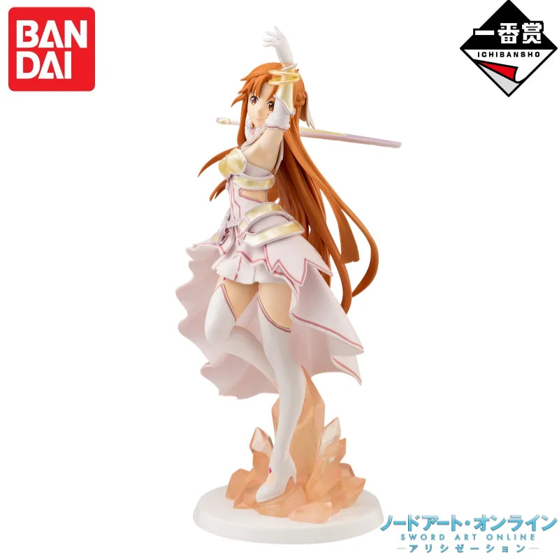 Original Bandai Banpresto Anime Characters Sword Art Online Yuuki Asuna beautiful Collectible Ornaments Model Toys Garage