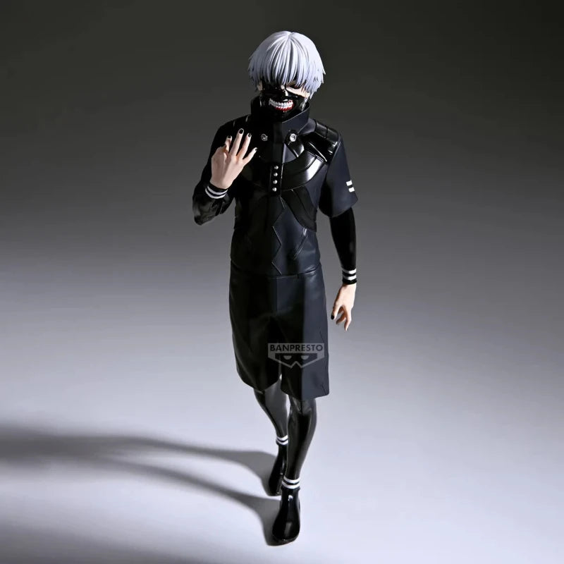 27cm Tokyo Ghoul Grandista Ken Kaneki Action Figure Mask White Hair Model Anime Statue Ornament Collect Toy PC Case Decor Gifts
