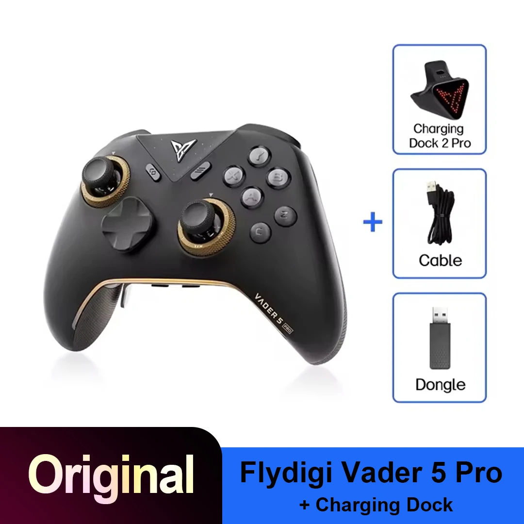 New Flydigi Vader 5 Pro Wireless Gaming Controller 8 Additional Buttons FORCESWITCH™ Triggers Gamepad for Switch PC iOS Android