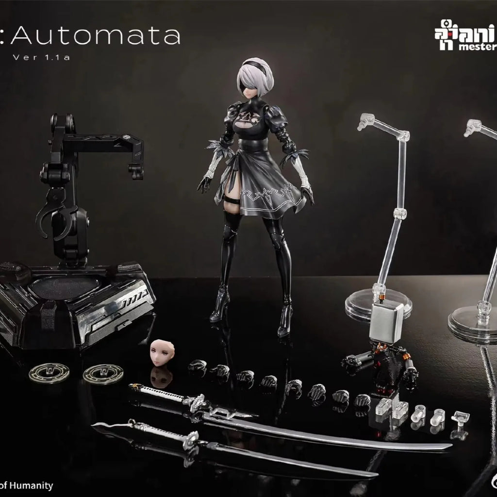 In Stock AniMester Nuclear Gold Reconstruction NieR Automata Ver1.1a YoRHa No.2 Type B Action Figure Anime Model Collection Toy