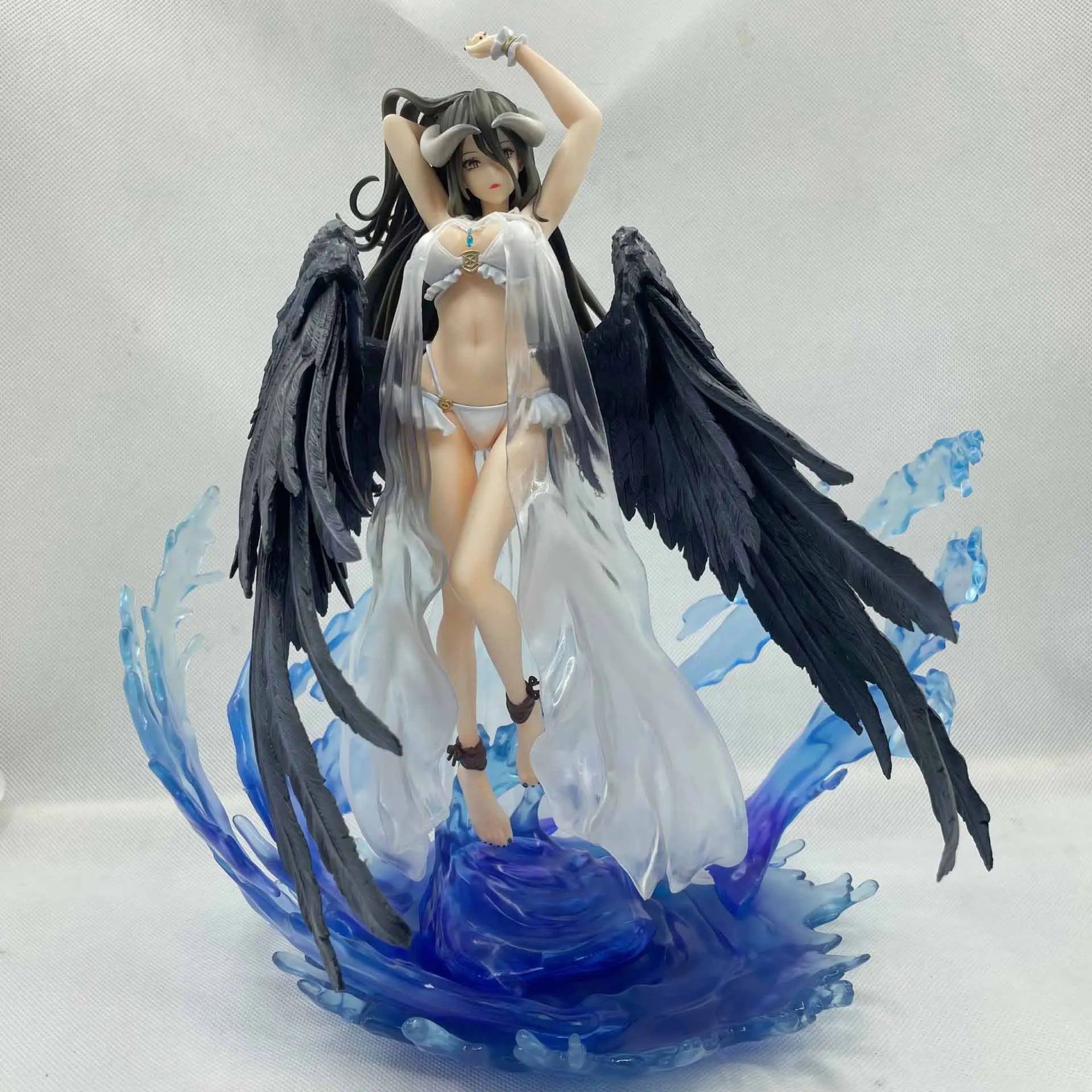 32cm Overlord Albedo In Swimsuit Anime Girl Figure Model Gk Large Statue Boys Collection Desktop Decoration Ornament Toys Gifts