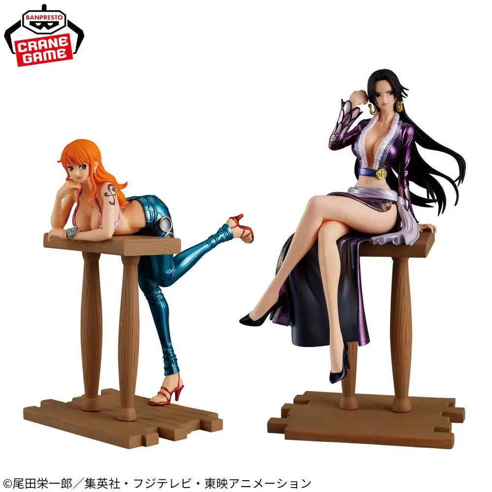 In Stock Bandai One Piece Grandline Journey Special Nami Nico Robin Anime Model Toy Desktop decorations birthday gift Genuine