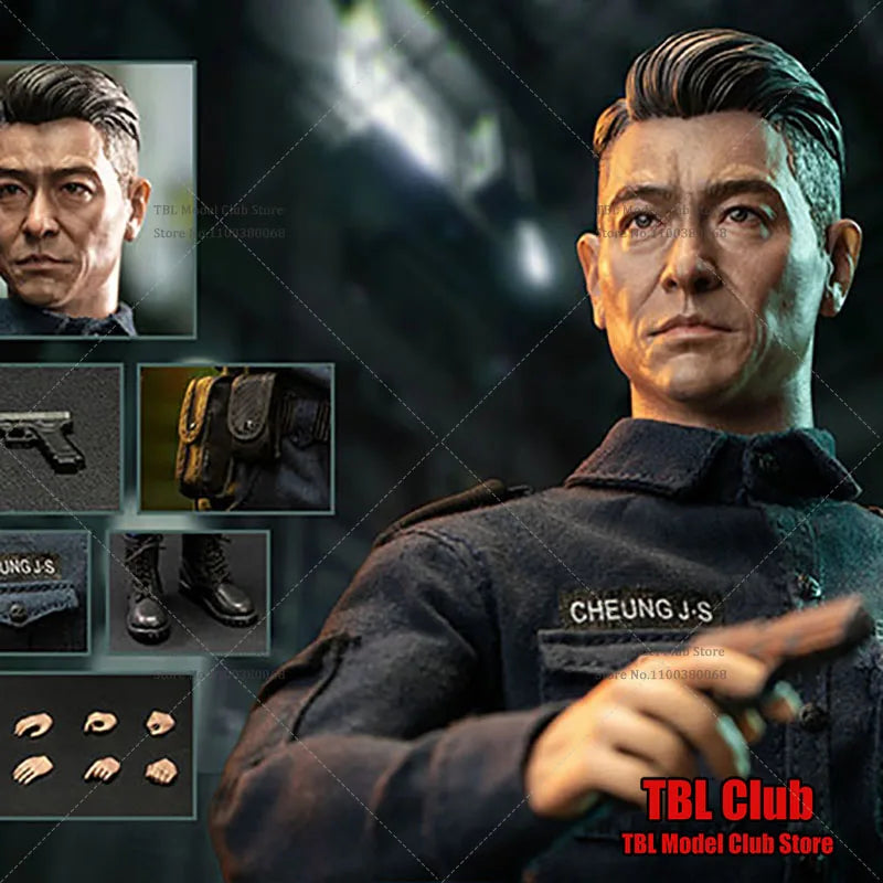 Alpha005 1/6 Scale Collectible Classic Movie Hongkong Police Zhang Zaishan Full Set 12" Male Soldier Action Figure Model Doll