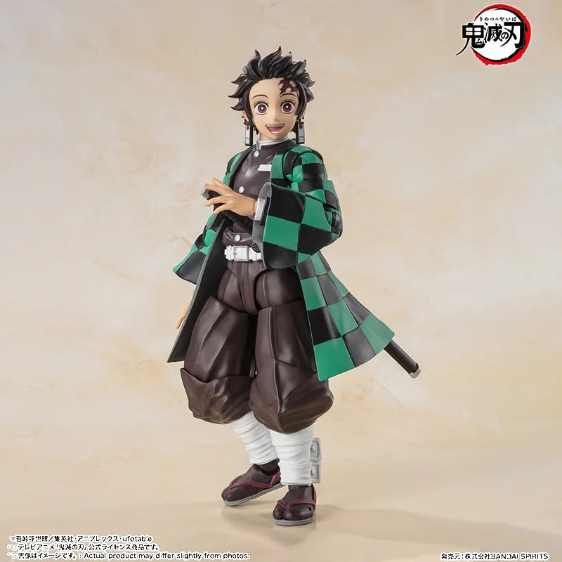 Bandai Original Echte Figur Dämon Slayer Modell Kit SHF Kamado Tanjirou Sammlung Action Figur Modell kinder Spielzeug Geschenke