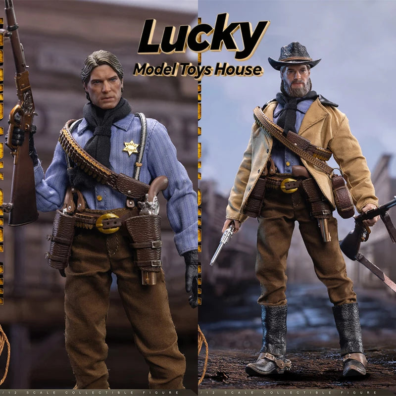 DSTOYS 1/12 Wild Cowboy Cloth Action Figure Peaceful Protector Movie Role Simulation 6inch DS-2505 The Good Male Soldier Model