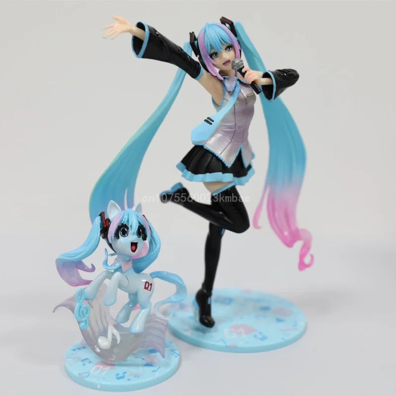 My Little Pony Anime Figure Applejack Figures Bishoujo Model Kawaii Dash Bishoujo Rainbow Sunset Shimmer Statue Decoration Gifts