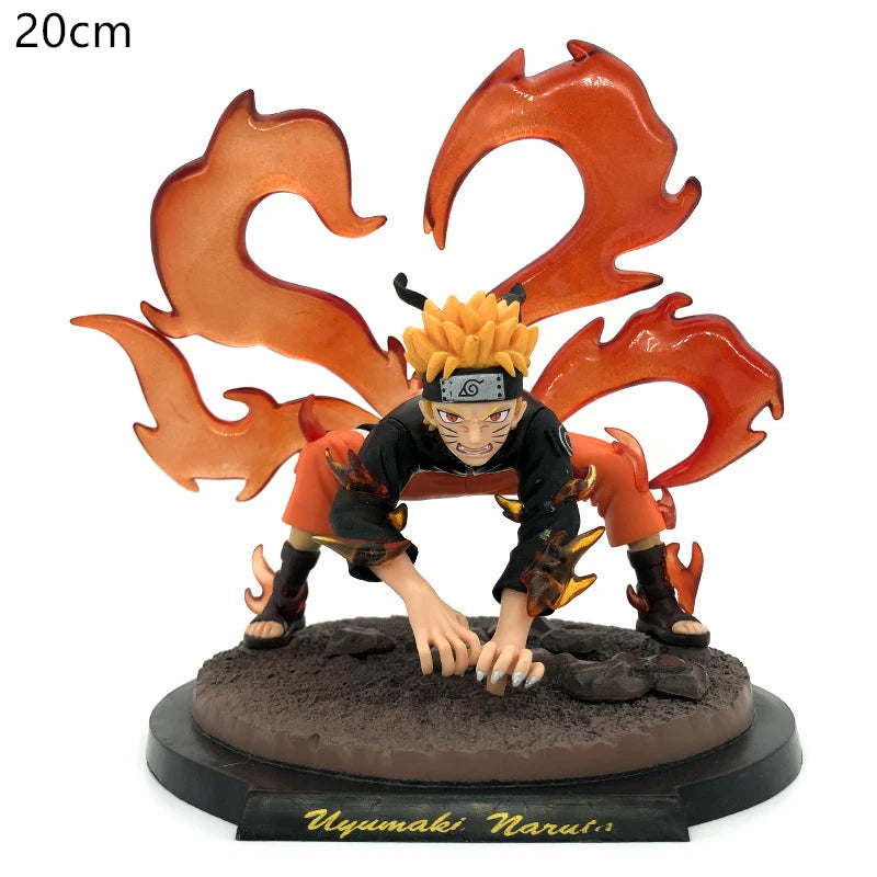Japanese Anime Hand-made Naruto Nine-Tails Naruto Shippuden Uchiha Itachi Six Knife Class Toad Naruto Collection Toys