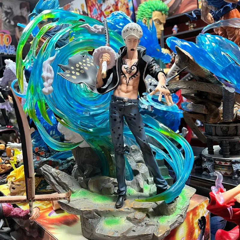 One Piece Gk Special Edition Trafalgar Law Figure Model Luminous Sculpture Display Piece Illusory Glow Collectible Toy