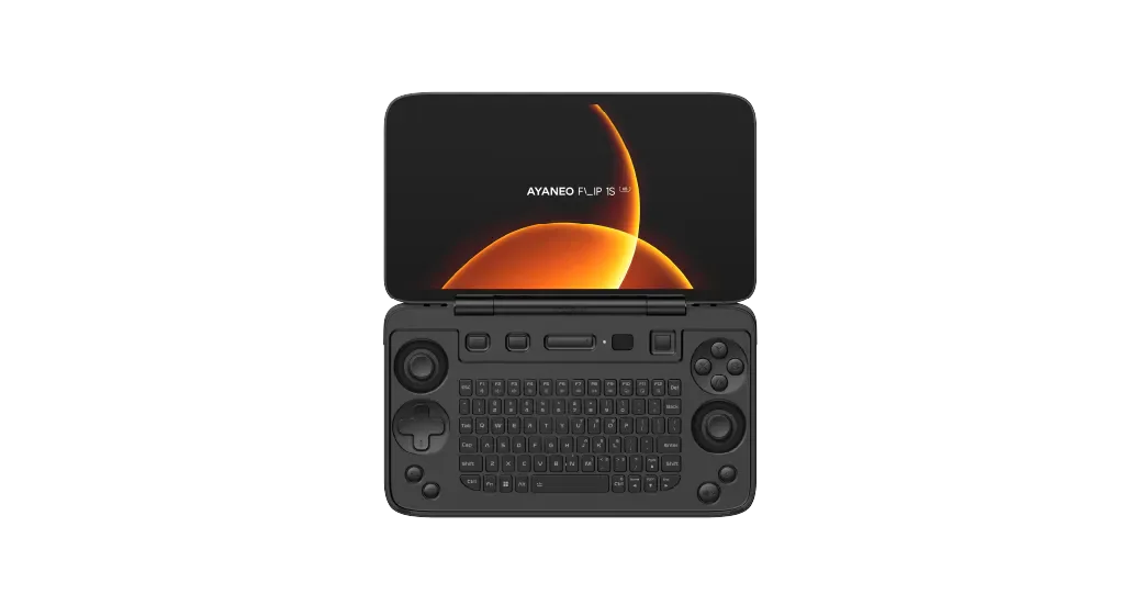1S KB  Flip Game Console 7" 1080P 144Hz OLED Screen Portable Handheld Console HX370 8840U With Keyboard Game Machine