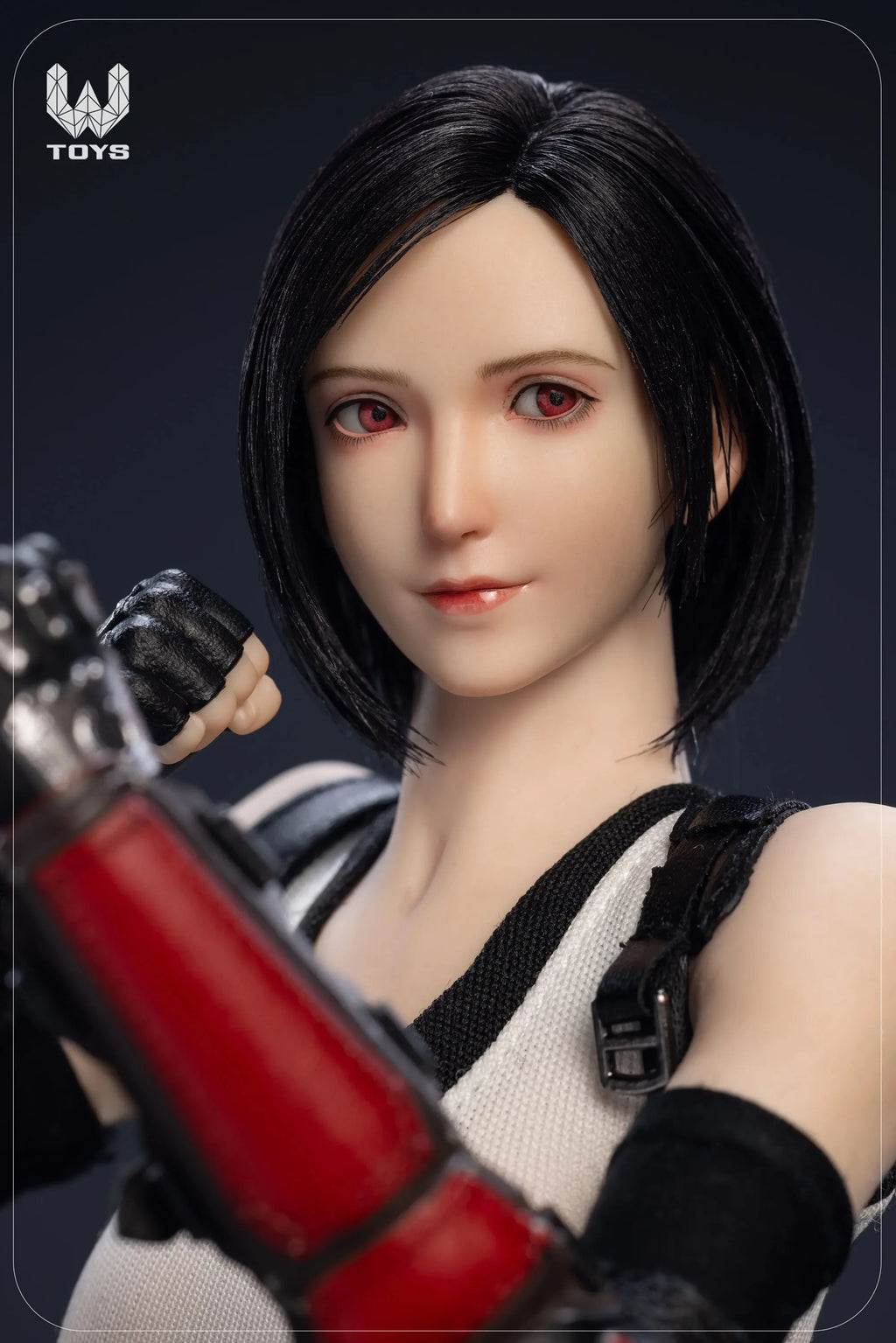 WTOYS 1/6 Scale Female Soldier Tifa Hair Transplant Movable Eye Head Carving Clothing Set Model Toy Accessories In Stock