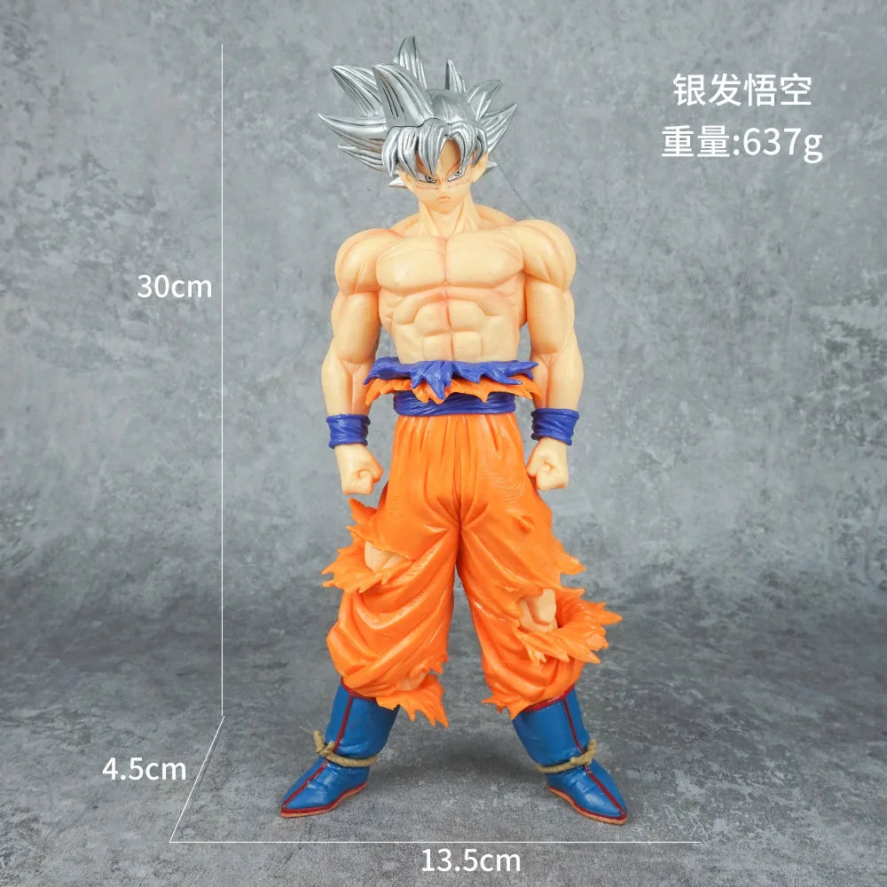 30CM Anime Dragon Ball Sun Wukong Free Anime Color Painting Large Model Toy Gift Collection Action Figure Resolution of Soldiers