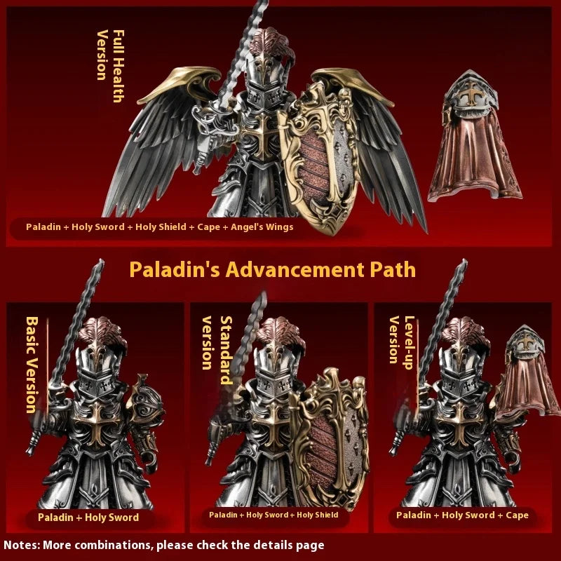 Paladin Metal Toy Crusader Figure Model Magnetic Detachable Desktop High-End Decorative Ornaments Figure Gift For A Few Days