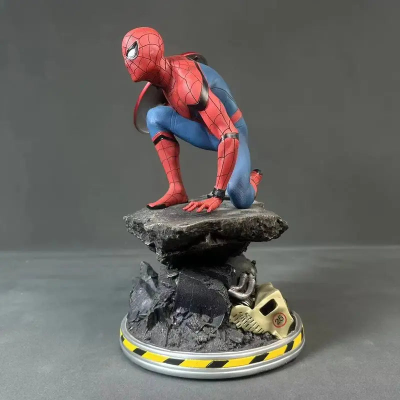 Marvel Spider-Man Figure 1/4 Scale Collectible Resin Statue - Spiderman Iron Man Mk6 Captain America Shield Action Figure Gift