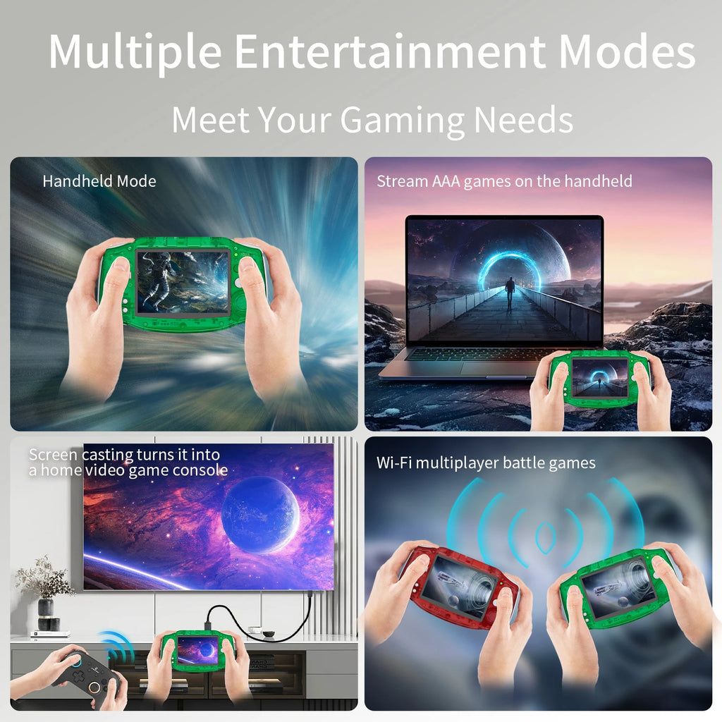 ANBERNIC RG34XX Handheld Game Console 3.4inch IPS Screen Linux 64-bit System RG 34XX 32G Retro Video Game Players WiFi PSP Gift