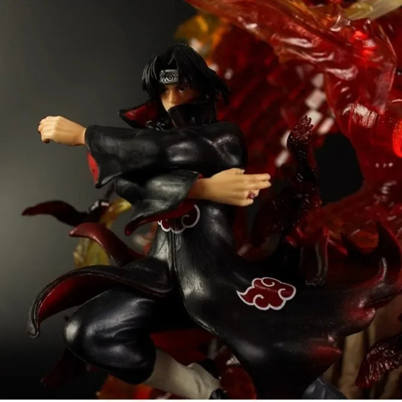 36cm Susanoo Uchiha Itachi Animation Peripherals Large Statue Can Emit Light Model Statue Ornaments Craft Toy Collections Gifts