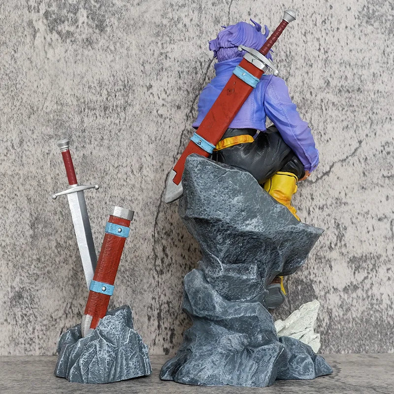 Anime Dragon Ball Z Super Saiyan The Future Warrior Trunks Sitting Ver. PVC Action Figure Statue Collection Model Toys Doll Gift