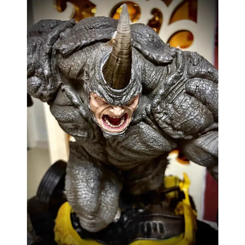50cm Marvel Comics Figure Rhino Spider-Man Extra Large Anime Collectible Model Resin Desktop Ornaments Holiday Gifts Kids Toys