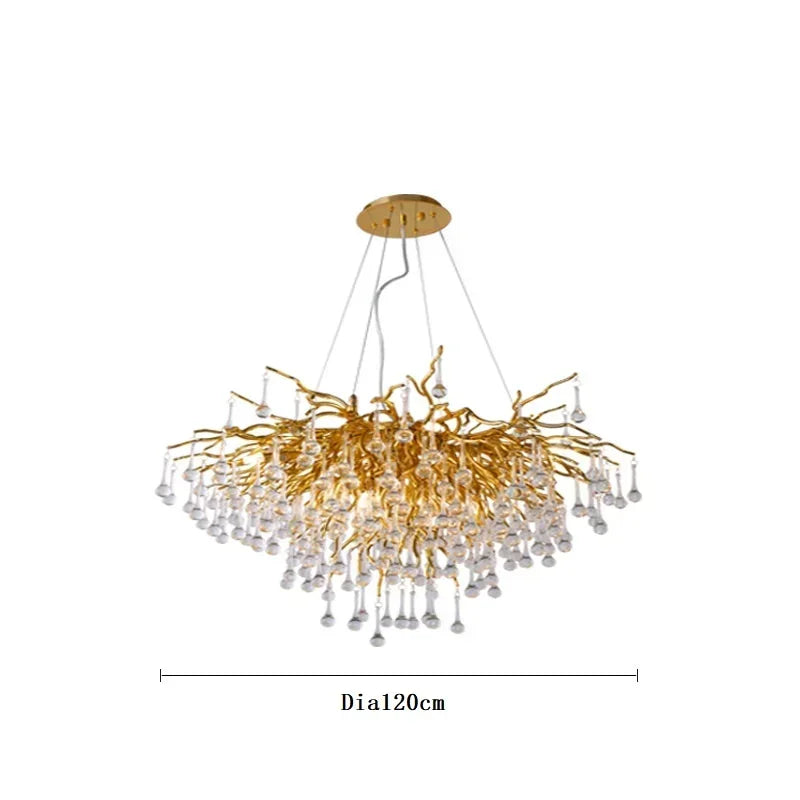 American Luxury Crystal Ceiling Chandelier Modern Art Living Dining Bedroom Hanging Lamp Hotel Hall Home Decor Pendant Lights