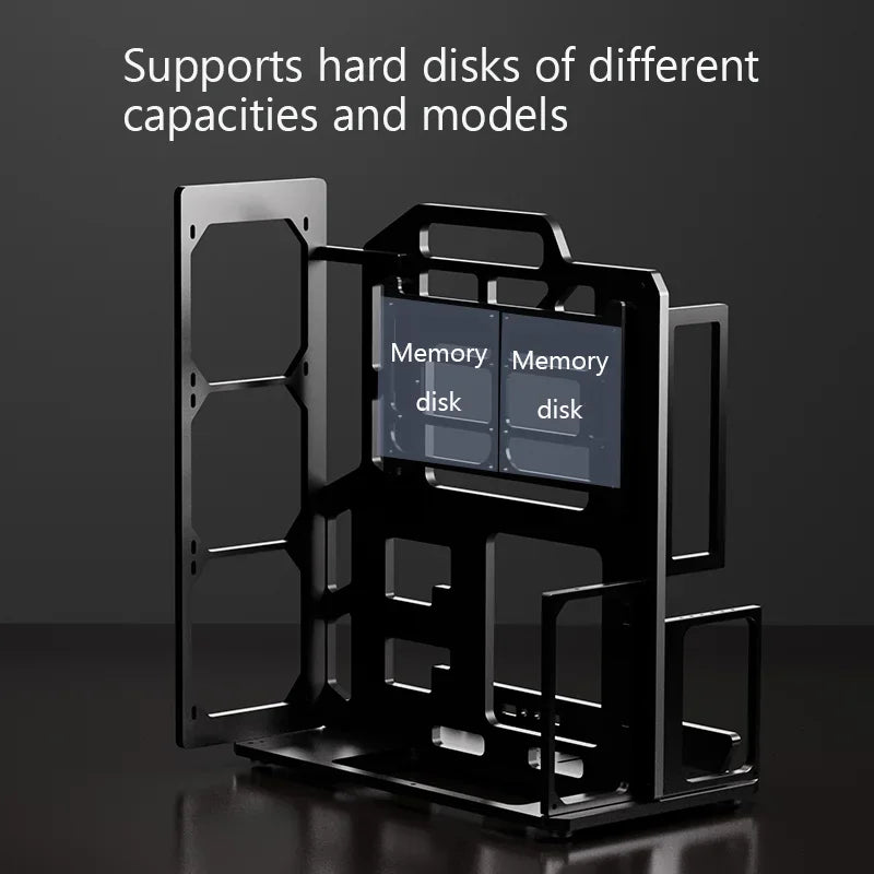 Offenes PC-Gehäuse, DIY-Gaming-PC-Gehäuse für ATX, M-ATX, ITX, Wasserkühlung, Computergehäuse, Aluminiumrahmen mit 360 mm Kühlerplatz